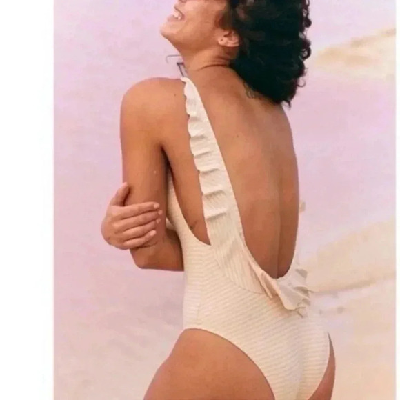 Aerie Ruffle Back One Piece Swimsuit - Picture 2 of 14